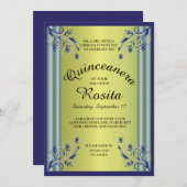 Latino Girls 15. Geburtstag Quinceanera Einladung (Vorne/Hinten)