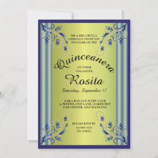 Latino Girls 15. Geburtstag Quinceanera Einladung