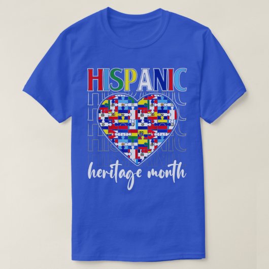Latino Länder Herz Fla T-Shirt (Design vorne)