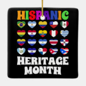 Latino-Länder: Herzenslust, glückliche Feier Keramikornament (Rückseite)