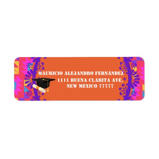 Latino Papel Picado Spanisch | Klasse des Jahres (Vorne)