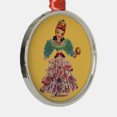 Latino-Puppe Silbernes Ornament (Rechts)
