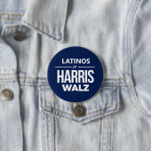 Latinos für Harris Walz Button (Beispiel)