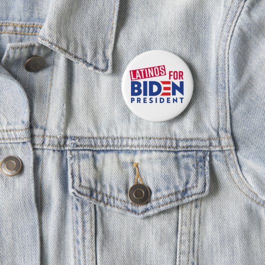 Latinos für Joe Biden Round Button (Beispiel)