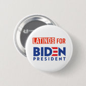 Latinos für Joe Biden Round Button (Vorne & Hinten)