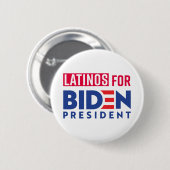 Latinos für Joe Biden Round Button (Vorne & Hinten)