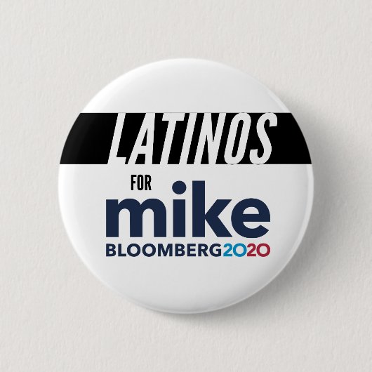 Latinos für Michael Bloomberg Round Button (Vorderseite)