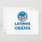 Latinos für Obama Postkarte (Vorne/Hinten)