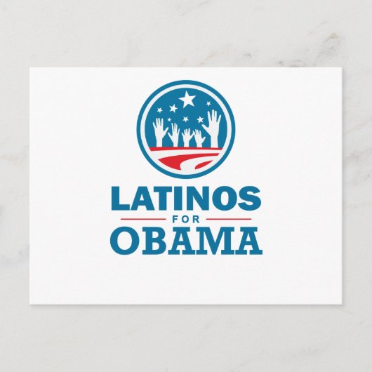 Latinos für Obama Postkarte (Vorderseite)