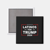 Latinos für Trump 2024 Magnet (Vorderseite/Rückseite)