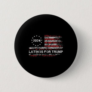Latinos Für Trump 2024 - Präsident Wahl Trump Button