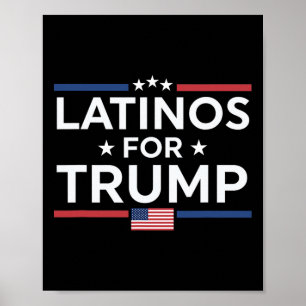Latinos für Trump 2024 - Präsidentenwahl Trump Poster