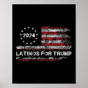 Latinos für Trump 2024 - Präsidentschaftswahl Trum Poster