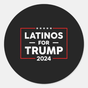 Latinos für Trump 2024 Runder Aufkleber