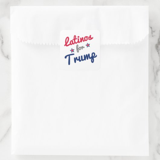 Latinos für Trump Quadratischer Aufkleber (Tasche)