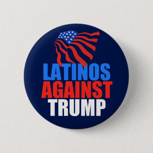 Latinos gegen Trumpf Button