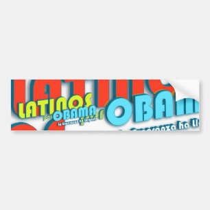 Latinos Por Obama Autoaufkleber