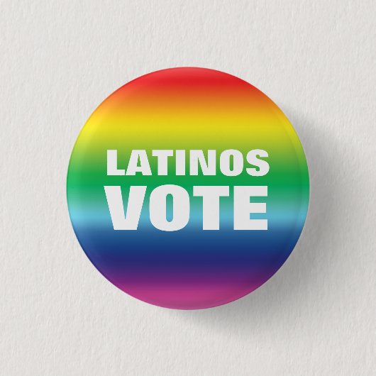 Latinos Wählen Sie Regenbogenfarben Gay Pride mode Button (Vorderseite)