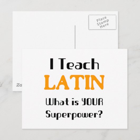 Latinunterricht Postkarte (Vorne/Hinten)