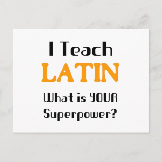 Latinunterricht Postkarte (Vorderseite)