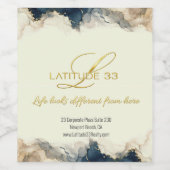 Latitude 33 Immobilien Weinetikett (Einzelnes Label)
