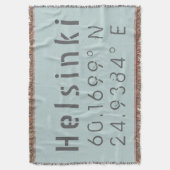 Latitude Longitude Helsinki Decke (Vorderseite Vertikal)