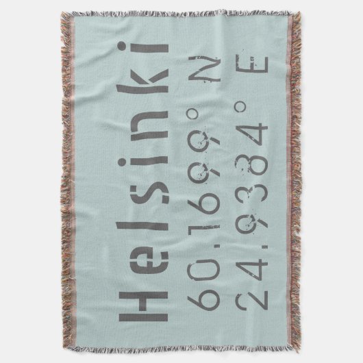 Latitude Longitude Helsinki Decke (Vorderseite Vertikal)