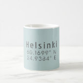 Latitude Longitude Helsinki Kaffeetasse (Mittel)