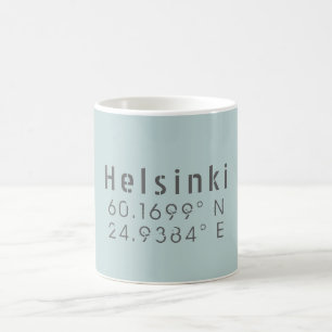 Latitude Longitude Helsinki Kaffeetasse