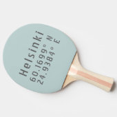 Latitude Longitude Helsinki Tischtennis Schläger (Seitenansicht)