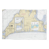 Latitude Longitude Martha's Vineyard Nautical Kissenbezug (Rückseite)