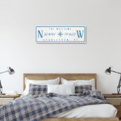 Latitude Longitude Personalized Family Name Wrap Leinwanddruck (Insitu (Schlafzimmer))