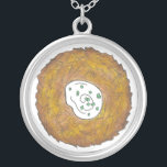 Latke Potato Pancakes Jüdische Küche Feinschmecker Versilberte Kette<br><div class="desc">Das Design zeigt eine originelle Marker-Illustration eines leckeren Latke Potato Pancakes mit sauer Creme, ein Grundnahrungsmittel der jüdischen Urlaubsküche. Ideal für Hanukkah Feiern! Dieses Chanukah Latkes Design ist auch auf anderen Produkten erhältlich. Viele weitere Feinschmecker-Designs sind auch in diesem Shop erhältlich! Sehen Sie nicht, wonach Sie suchen? Brauchen Sie Hilfe...</div>