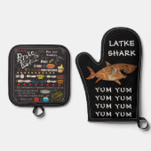 Latke Shark Ofenhandschuh & Topflappen-Set (Vorderseite)
