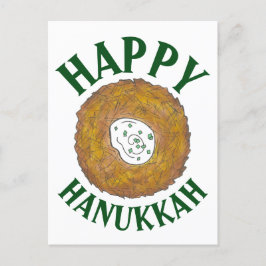 Latkes Happy Hanukkah Chanukah Juwish Holidays Ankündigungspostkarte