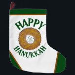 Latkes Happy Hanukkah Chanukah Juwish Holidays Großer Weihnachtsstrumpf<br><div class="desc">Das Design zeigt eine originelle Marker-Illustration eines leckeren Latke Potato Pancakes mit sauer Creme, ein Grundnahrungsmittel der jüdischen Urlaubsküche. Ideal für Hanukkah Feiern! Dieses Chanukah Latkes Design ist auch auf anderen Produkten erhältlich. Viele weitere Feinschmecker-Designs sind auch in diesem Shop erhältlich! Sehen Sie nicht, wonach Sie suchen? Brauchen Sie Hilfe...</div>