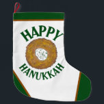 Latkes Happy Hanukkah Chanukah Juwish Holidays Großer Weihnachtsstrumpf<br><div class="desc">Das Design zeigt eine originelle Marker-Illustration eines leckeren Latke Potato Pancakes mit sauer Creme, ein Grundnahrungsmittel der jüdischen Urlaubsküche. Ideal für Hanukkah Feiern! Dieses Chanukah Latkes Design ist auch auf anderen Produkten erhältlich. Viele weitere Feinschmecker-Designs sind auch in diesem Shop erhältlich! Sehen Sie nicht, wonach Sie suchen? Brauchen Sie Hilfe...</div>