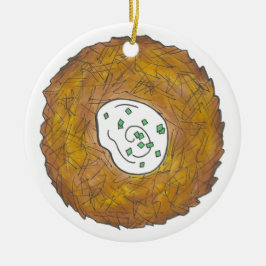 Latkes Happy Hanukkah Chanukah Juwish Holidays Keramik Ornament