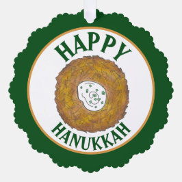 Latkes Happy Hanukkah Chanukah Juwish Holidays Ornament Karte