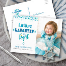 Latkes Lachen Licht Moderne Hanukkah-Foto mit Spaß