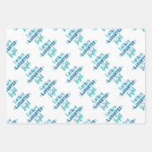 Latkes Laughter Light Modern Typografie Hanukkah Geschenkpapier Set (Vorderseite 3)