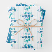 Latkes Laughter Light Modern Typografie Hanukkah Geschenkpapier Set (Beispiel)