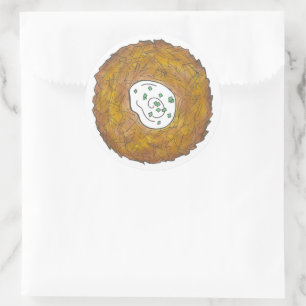 Latkes Potato Pancake Hanukkah Jüdische Feiertage Runder Aufkleber