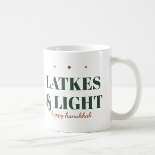 Latkes und Licht Frohes Chanukka-Mug Kaffeetasse