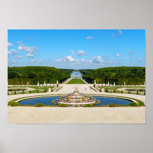 Latona Fountain and Grande Perspective, Versailles Poster (Vorne)