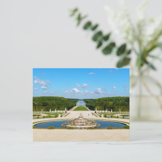 Latona Fountain and Grande Perspective, Versailles Postkarte (Stehend Vorderseite)