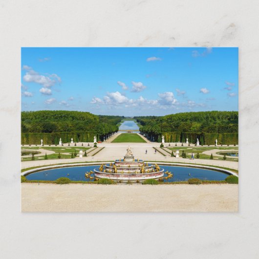 Latona Fountain and Grande Perspective, Versailles Postkarte (Vorderseite)