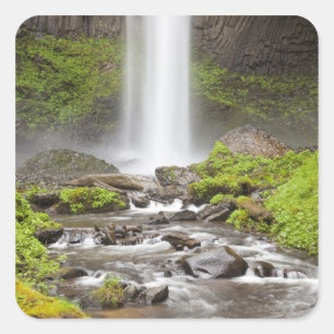 Latourell Falls, Columbia River Gorge, Oregon, Quadratischer Aufkleber