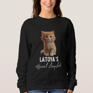LATOYA's offizielles Katzen-Schlafshirt Pyjama Sweatshirt