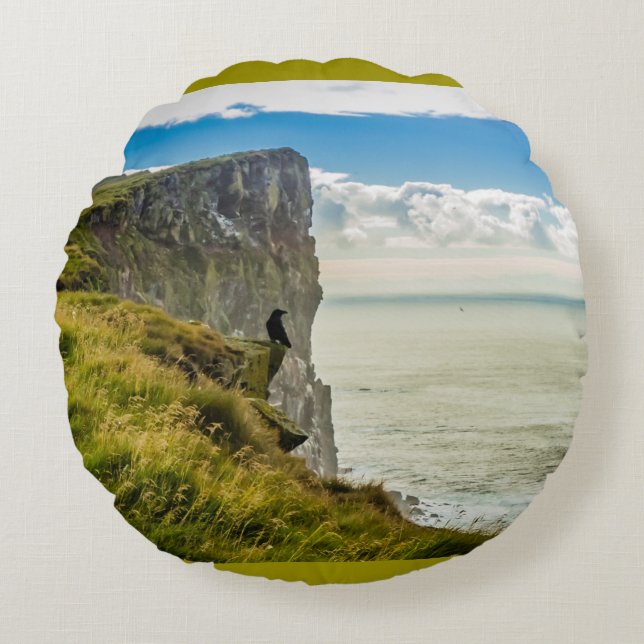 Latrabjarg, Island Rundes Kissen (Vorderseite)